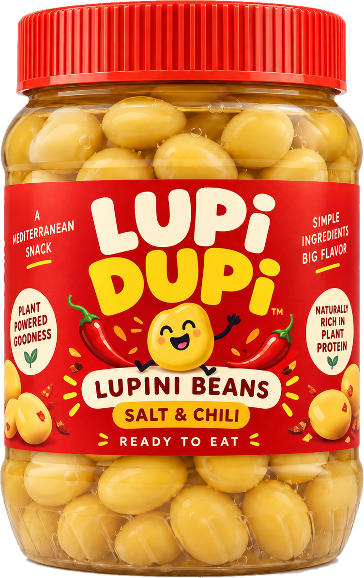 Lupi Dupi Salt and Chilli Lupini Beans jar